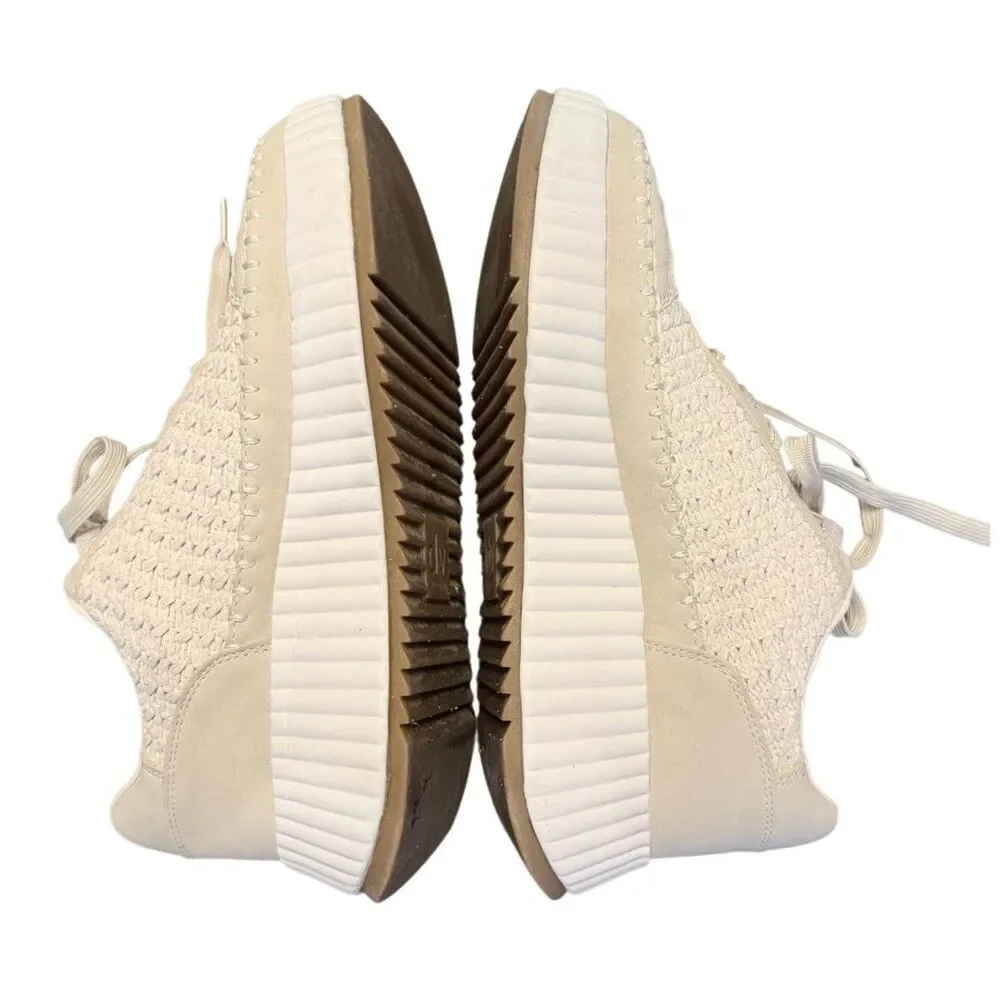 Dolce Vita Dolen Platform Sneakers Textured Knit Upper 9.5 Chunky